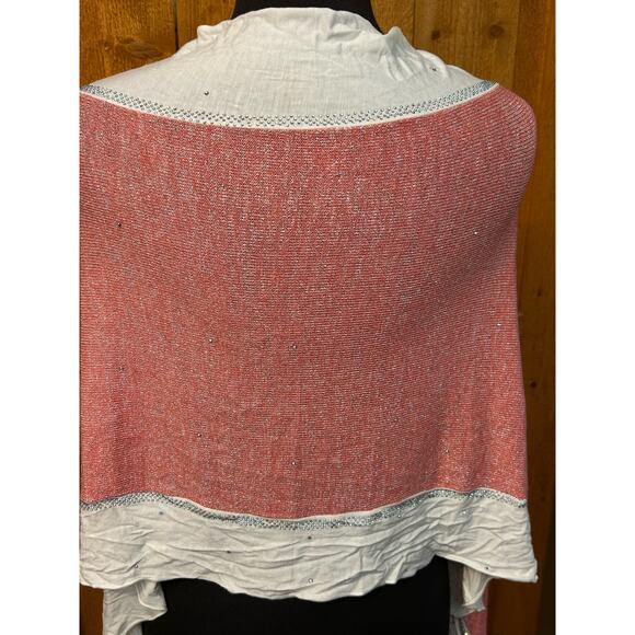 Pink and White Embellished Middle Eastern Scarf - Picture 2 of 5